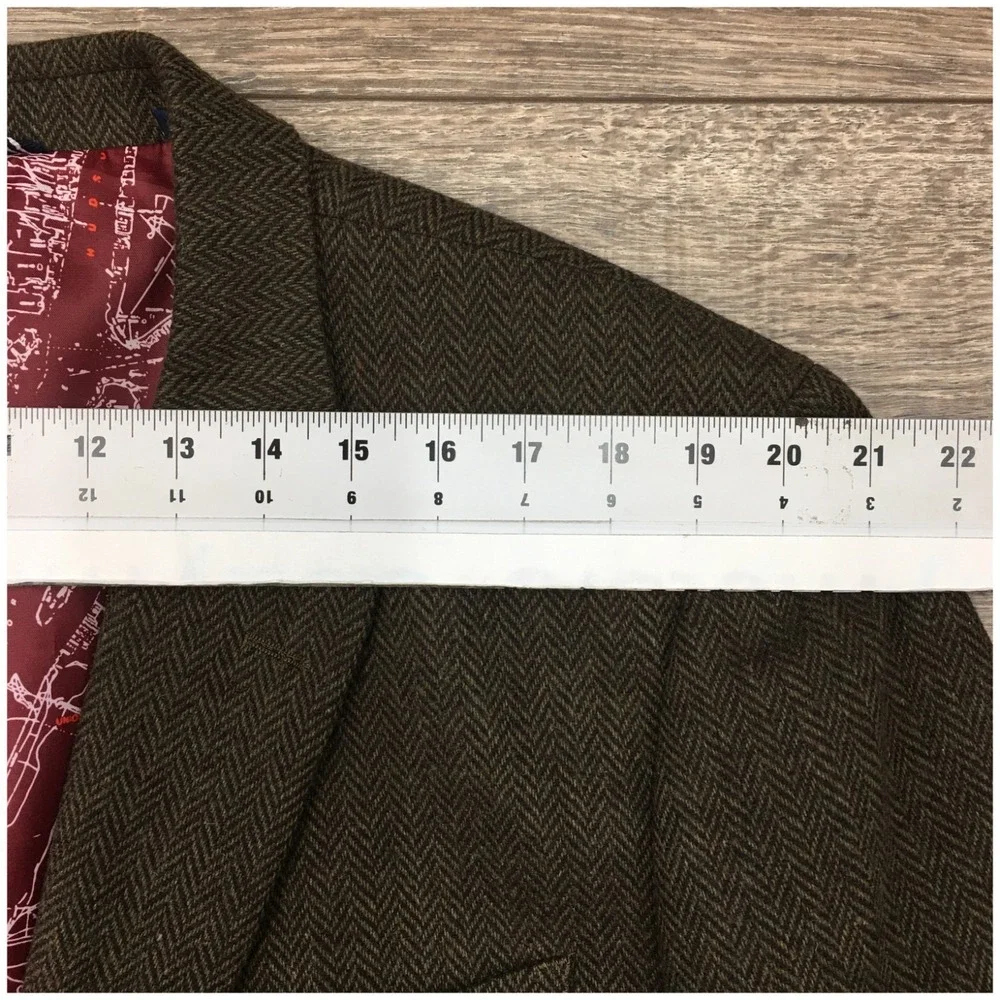 NAUTICA Mens Tweed Blazer Sport Coat Casual Jacket Size 50L Classic Wool Suit